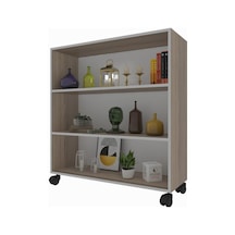 Kenzlife Kitaplık Beril 108x090x020 Crd Tekerlekli Mutfak Dolabı