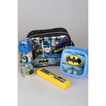 Yeni Sezon Lisanslı Batman Beslenme Çantası,matara,diş Fırçası Kutusu Ve Beslenme Kabı Yemek Seti Altın