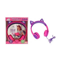 S00091067 -sun-gle-ech-kulaklık Kablolu Kedi Şkl.ışıklı Pembe-mor