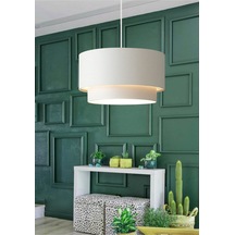 Pasta Sarkıt Beyaz Kumaş Avize Pav37 Beyaz