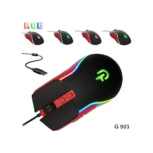 Trio - G903 Siyah Rgb Gaming Mouse Kablolu Oyuncu Faresi G903