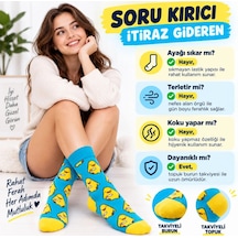 Çorap Giyim Renkli Civciv Desenli Unisex Soket Çorap Yumuşak, Esnek Ve Konforlu Günlük Kullanım 6'lı Set sari