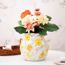 Karaca Home Spring Çiçek Desenli Vazo Sarı 300.23.01.0369