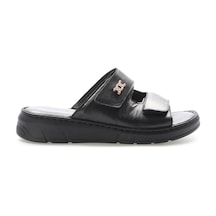 Fast Step Hakiki Deri Kadın Dolgu Topuk Terlik 621za1099 Siyah