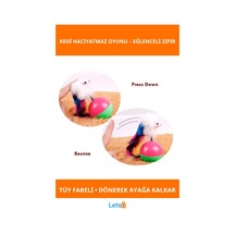 Renkli Tüy Kedi Hacıyatmaz Oyunu Eğlenceli Evcil Hayvan Oyuncağı