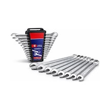 12 Parça Kombine Anahtar Takımı Cr-v Chrome Vanadium Çelik Açık Ağız & Yıldız Kombinasyon 6-22 Mm Profesyonel Set