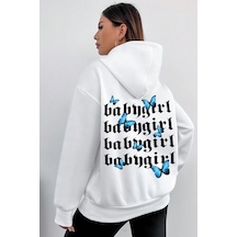 Uyguntarz Baby Girl Baskılı Sweatshirt beyaz