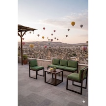 Ahşap Bahçe/balkon Oturma Takımı Kahverengi
