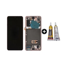 Samsung Galaxy S21 Sm-g991 Uyumlu Çıtalı Servis Lcd Ekran Dokunmatik Gold + B7000