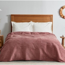 Karaca Home Sandra Bordo Çift Kişilik Balık Sırtı Pamuk Battaniye Bordo