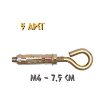 Made Kapalı Kancalı Çelik Dübel M6 - 5 Adet
