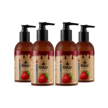 Rekze Masaj Yağı 4'lü Ekonomik Set - Çilek Aromalı Vücut Aromaterapi 120 Ml