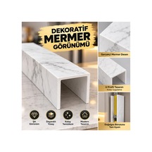 Marwood Doğalgaz Borusu Gizleme Mermer 65x9 Beyaz 33684313
