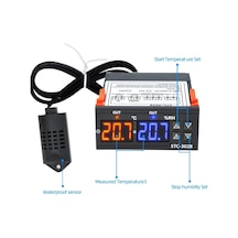 Stc-3028 12v Lcd Ekranlı Nem Sıcaklık Kontrol Termostatı