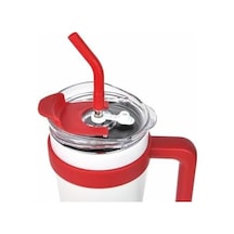 304 L Çelik 1,2 L Beyaz Pipetli Kamp Piknik Termos Cin909by Açık Beyaz