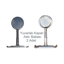 Yuvarlak Askı Babası Kapalı 2 Adet Metalik