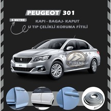 Peugeot 301 Oto Araç Kapı Koruma Fitili 5metre Parlak Gri Renk