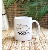 Nope Tasarımlı Kupa Açık Ahşap