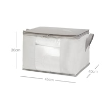 Orta Boy Pvc Pencereli Gri Çizgili Stuff & Things Hurç 45 X 40 X 30 Cm Diğer