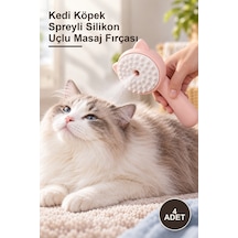 4 Adet Kedi Köpek Spreyli Silikon Uçlu Masaj Fırçası