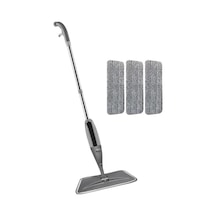 Sprey Mop Gri 3 Mikrofiber Mop Set Açık Gri
