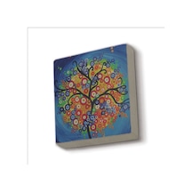 Ağaç Baskılı Taş Magnet 5x5