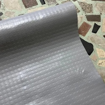 Pvc Desenli Zemin Kaplama Muşambası 3mm 1x5 Metre Kaymaz Araç Konteyner Oto Taban Kaplaması Gri