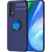 Newface Realme 7 Kılıf Range Yüzüklü Silikon - Mavi