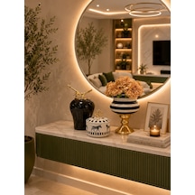Dekoratif - Salon Seti Siyah Zebra At Gold
