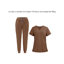 Suntek Hemşirelik Ovalama Seti V Yaka Hemşire Xl-kahverengi