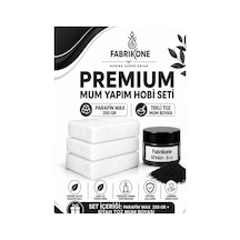 Premium Mum Yapım Hobi Seti - Parafin Wax 250 Gr - Tekli Toz Mum Boyası - Siyah Bkfabpw2501s Karışık