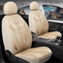 Nissan Maxima Lüx Deri Detaylı Oto Koltuk Kılıfı Ön Arka Takım Vista Bej