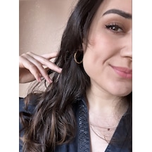 Kadın Çelik 3 Cm Burgu Çelik Halka Küpe Renkli