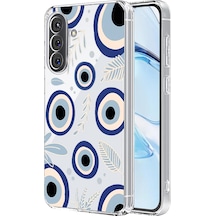 Ceptecepnet Samsung Galaxy A14 İle Uyumlu Özel Tasarım Baskılı Kamera Korumalı Şeffaf Telefon Kılıfı