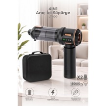 Araç İçi Süpürge 4 In 1 Çok Fonksiyonlu Şarjlı Mini Ev Kullanımı İçin El Süpürgesi Lt100 Siyah