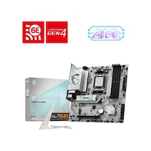 Msı B840m Gamıng Plus Wıfı6e Am5 Ddr5 8000mhz Oc Hdmı , Dp,2x M.2 Usb 5 Gbs 2.5g Lan Wı-fı 6e Matx