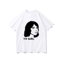 Tarzsokak Beyaz Klasik Tv Komik/ Harajuku Yaz Üstleri Vintage Unisex