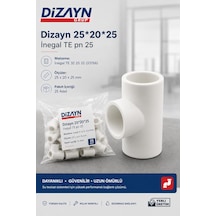 Dizayn Pprc İnegal Te 25 20 25 25 Adet Pn25 Temiz Su Tesisat Ek Parçası