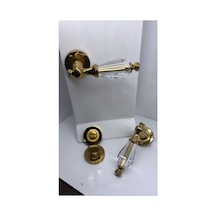 Topkapı Kristal Albrifin Rozetli Wc Kapı Kolu