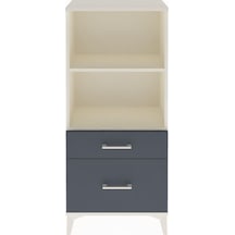 Arges Dolap 2 Raflı 2 Çekmeceli 60x30x134 Aytaşı-antrasit Aytaşı