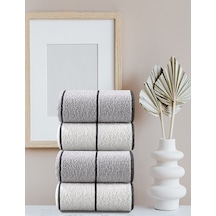 Eumenia Valona Hand 50 X 85 Cm 4'lü El Ve Yüz Havlusu Gri-krem Gri - Krem