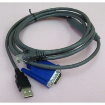 Fujitsu KVM S3 USB-VGA 3 M Consol Switch