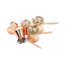 Bakır Sevgim. Bakır Cezve 5 Li Set. Bakır Renk