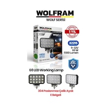 Wolfram 32215 Çalışma Lamba Wolfram Dikdörtgen Large 9-32v