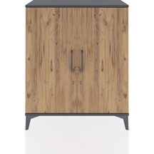 Arges Şifonyer Tek Raflı 2 Kapaklı 88x30x106 Antrasit-çam Antrasit