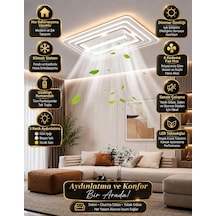Akıllı Tavan Ayarlanabilir Klima Modu Ayarlanabilir Renk Ve Dimmer Özelliği Beyaz Panel