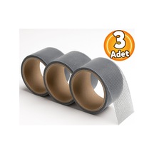 48 Mm X 2 Metre 3 Adet Yapışkanlı Sineklik Tülü Tamir Bandı Yaması Bantı Kopmuş Delik Fiber Tül Ya