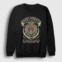 Presmono Unisex Obey Black Sabbath Sweatshirt Siyah
