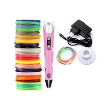 Uretmaker Pembe Renk 3D Pen Kalem Yazıcı ve 70 M Pla Filament 10 Renk x 7 M