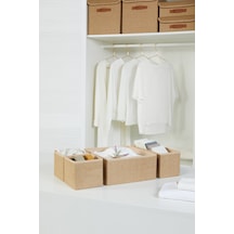 Ocean Home Textile  Jüt Çekmece İçi Düzenleyici Kutu 1 Adet 28 x 28 x 13 / 1 Adet 28 x 13 x 13 / 2 Adet 14 x 14 x 13 cm
